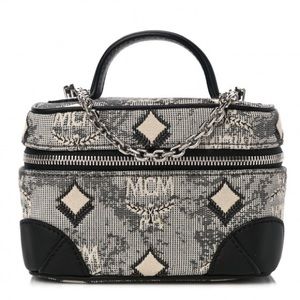 MCM Mini Rockstar Vanity Case Bag W/Chain